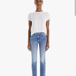 MOTHER Denim Light Blue Straight Leg Jeans